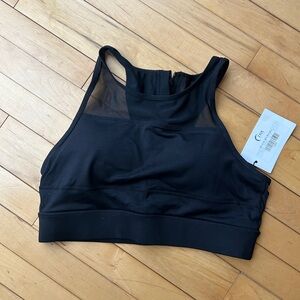 ZYIA Black Mesh Sports Bra